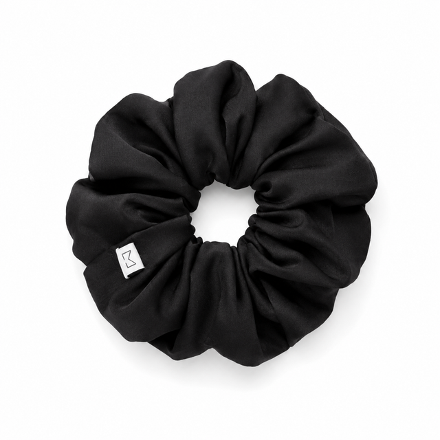 Black Tencel Scrunchie