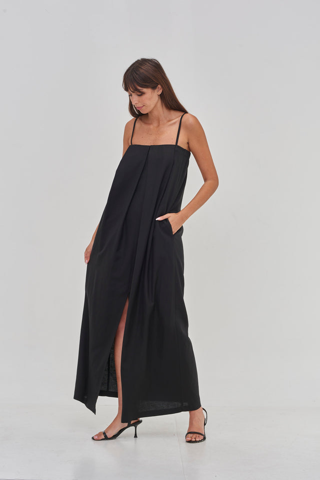 Emma strapless dress black