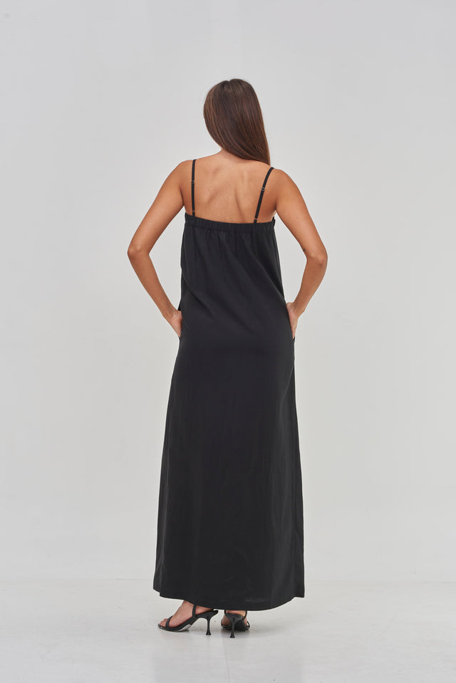 Emma strapless dress black