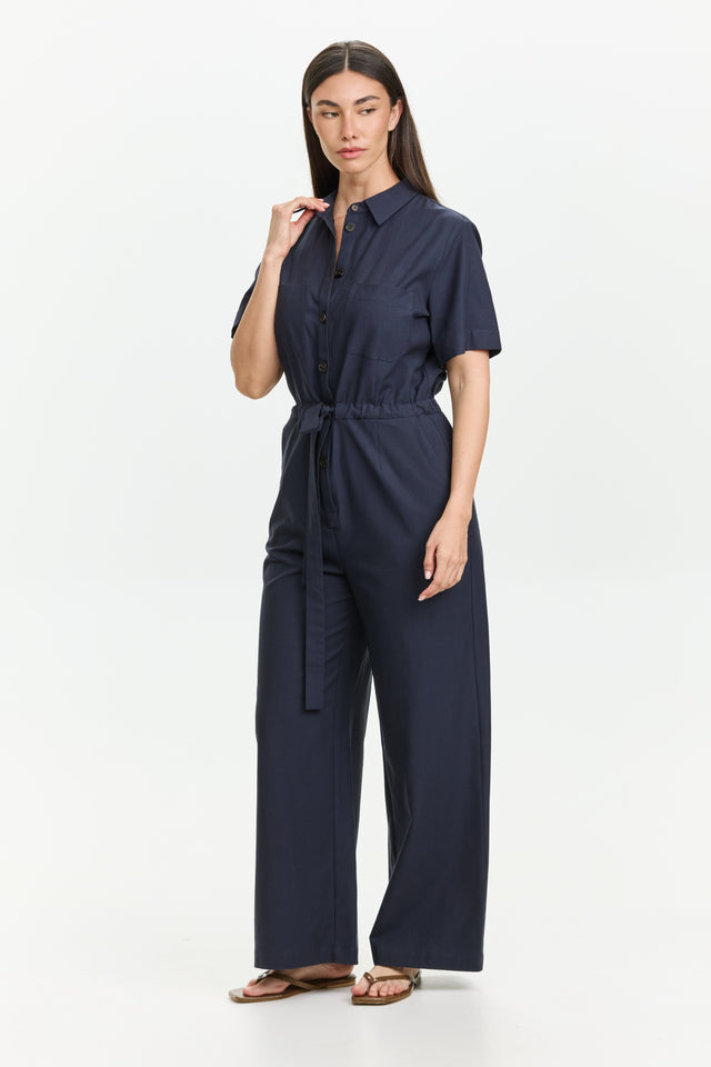 Ally Jumpsuit Navy Blue