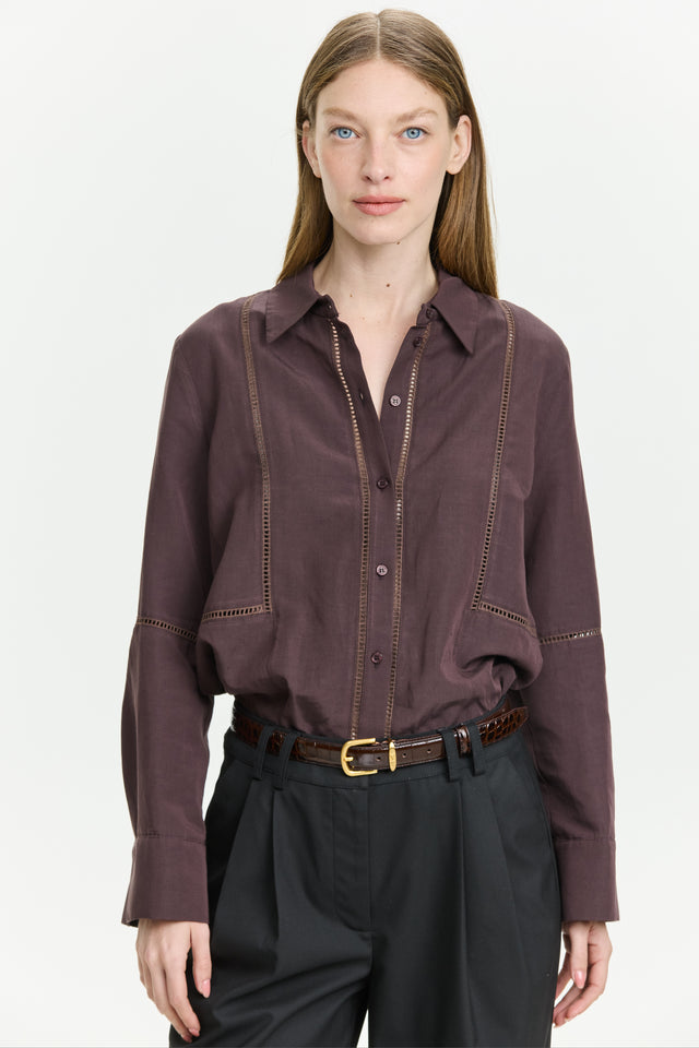Molly Blouse Choclate Brown