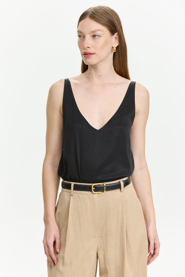 Erin Top Cupro Black