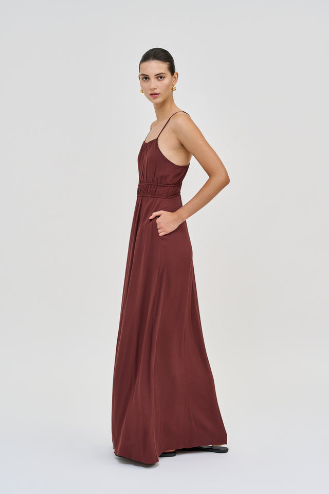 Helena Dress Burgundy