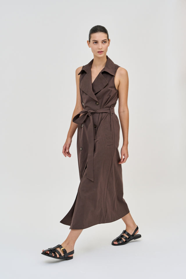 Trench Dress Brown