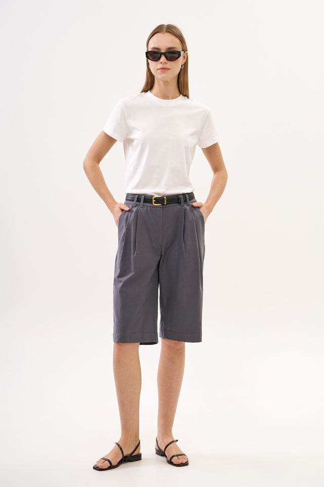 Noah Bermuda Tencel Grey