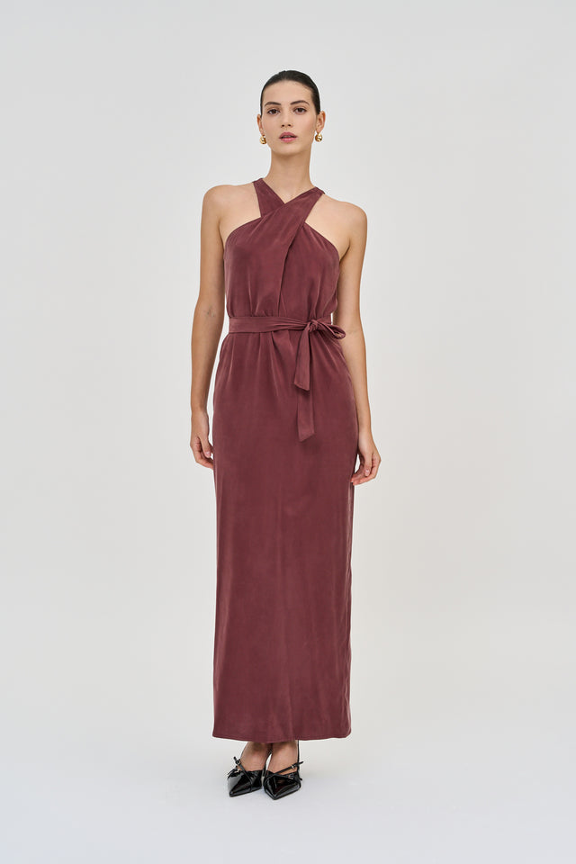 Fiona Dress Burgundy