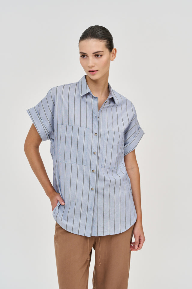 Daniel Blouse Light Blue stripes