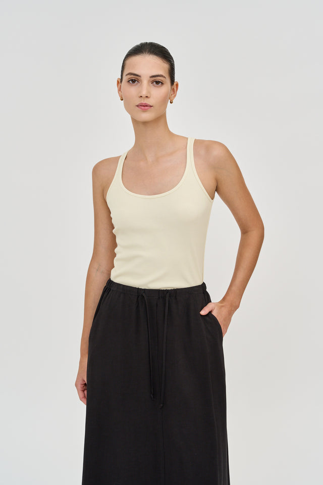 Sol Tank Top Butter Yellow