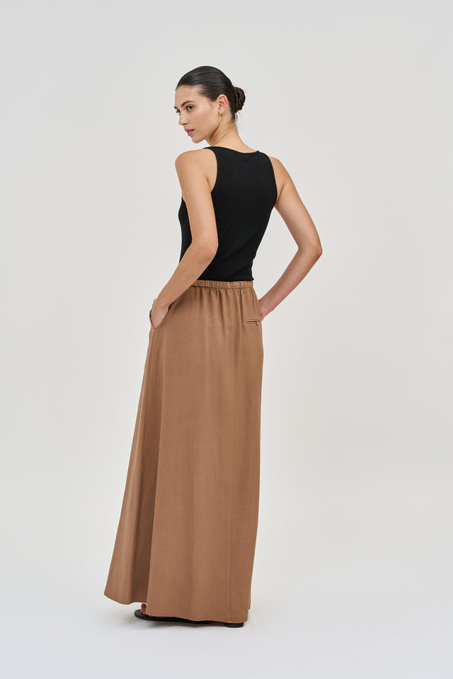 Vera Skirt Linen Brown