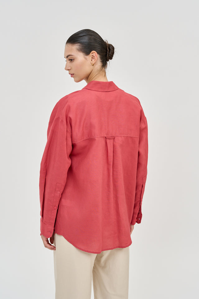 Andy Blouse Linen Rouge