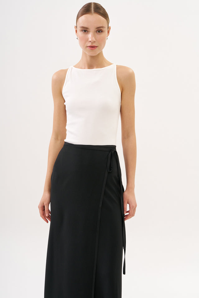 Vera Rib Tank Top White
