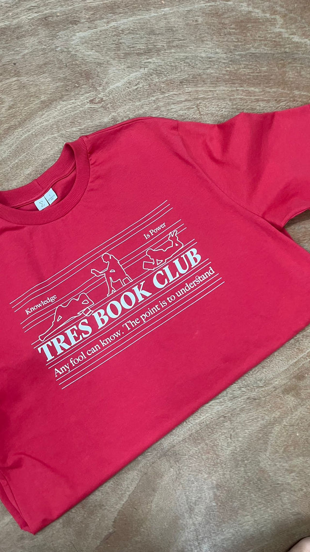 Book club Oversized T Red