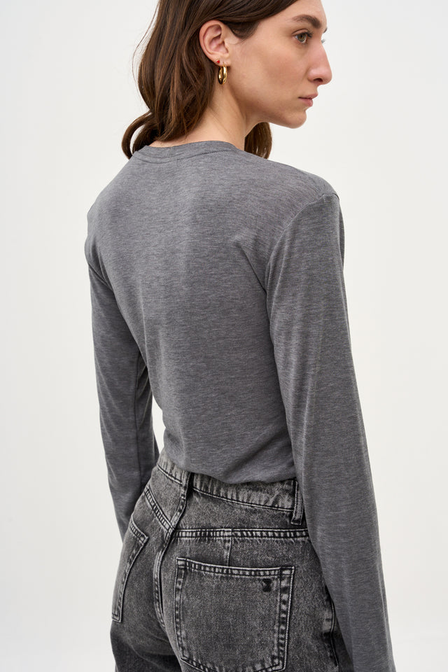 Mili Tencel Silk Top Grey