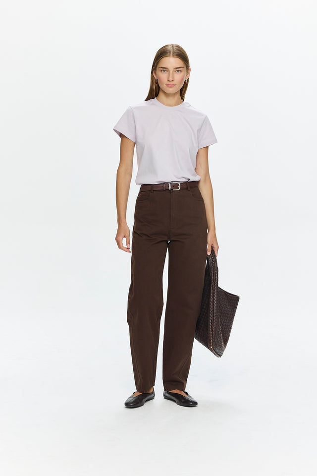 Barrel Leg Pants Brown