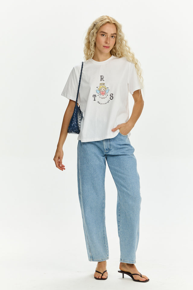 Barrel Leg Denim Light Blue