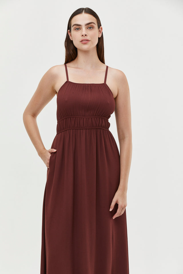 Helena Dress Burgundy