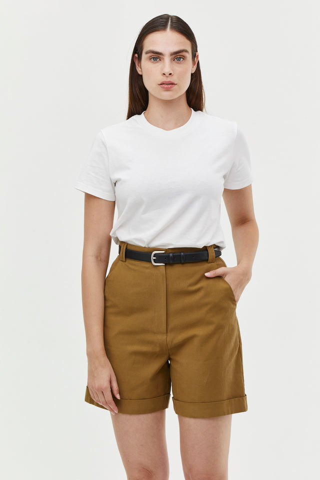 Leon Shorts Tencel Khaki