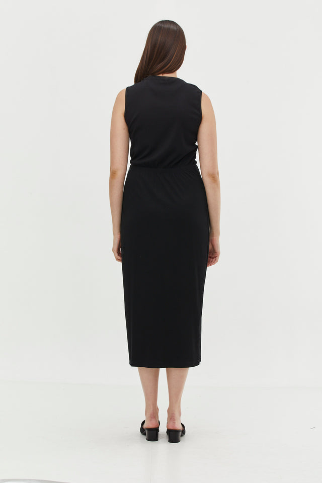 Sophie Rib Dress Black