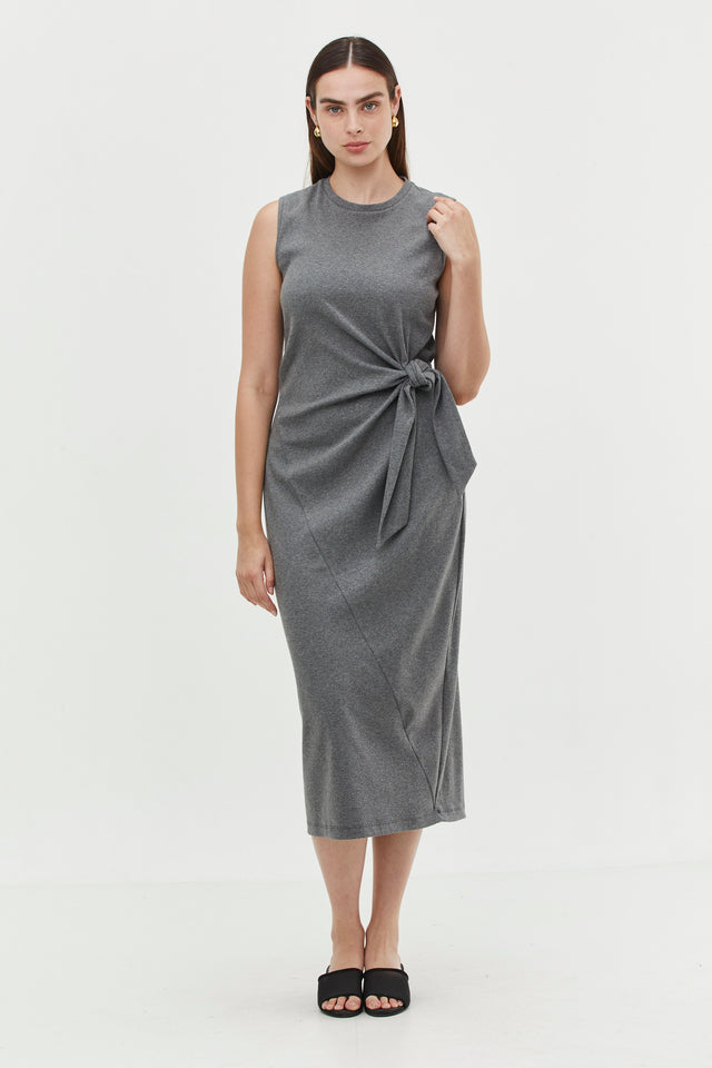 Sophie Rib Dress Grey