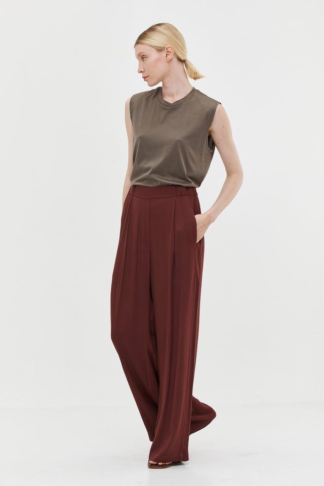 Ivy Ecovero Pants Burgundy