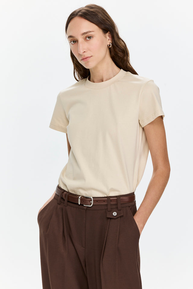 Tres fitted T Beige