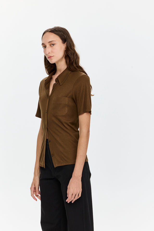 Alison Soft Blouse Brown