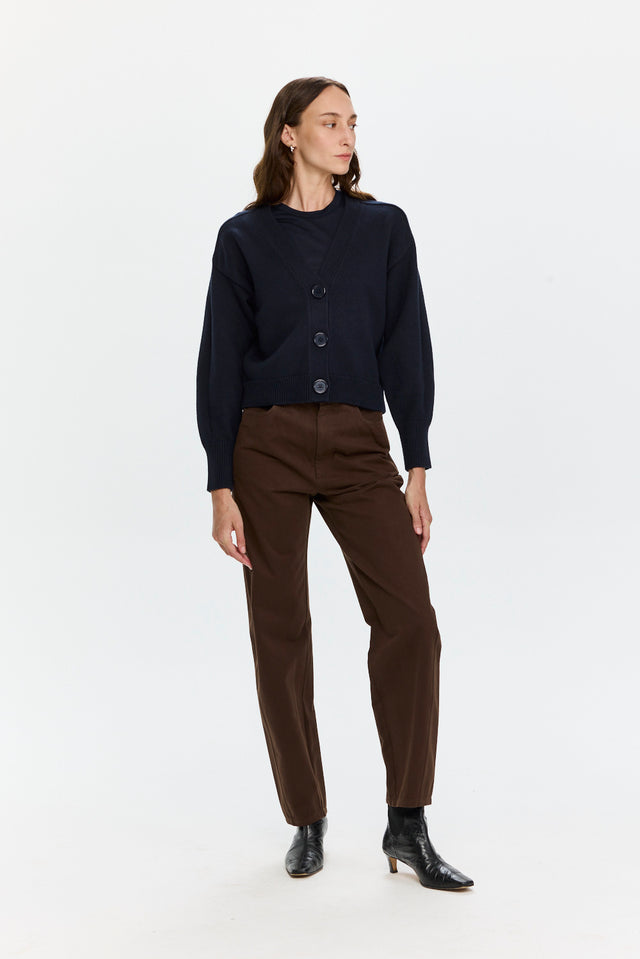 Barrel Leg Pants Brown