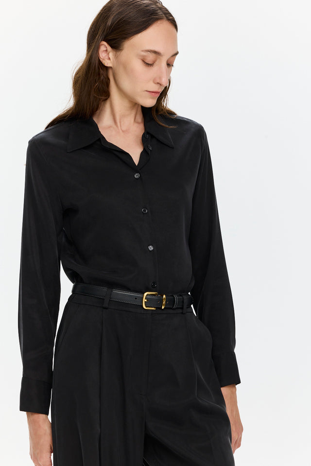 Cupro Blouse Black