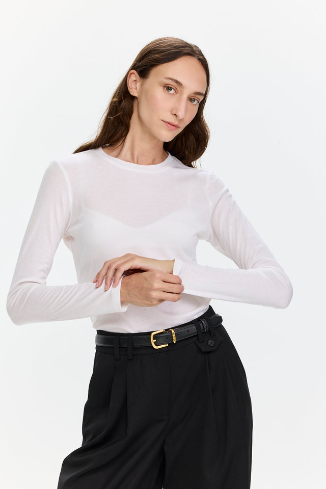Mili Tencel Silk Top White
