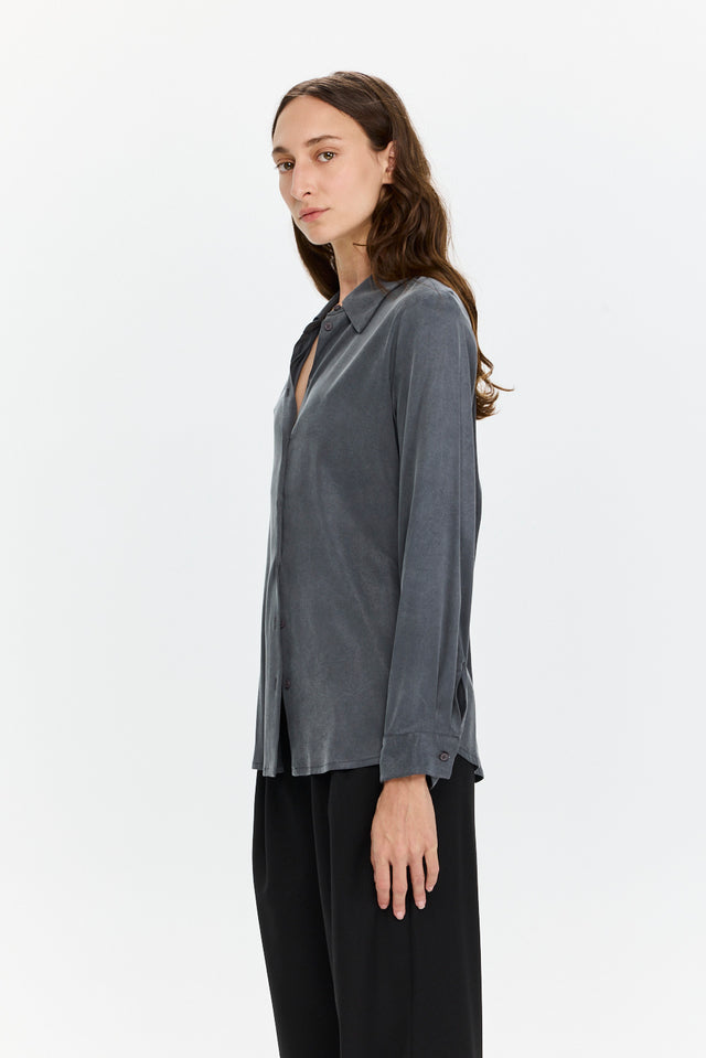 Cupro Blouse Grey