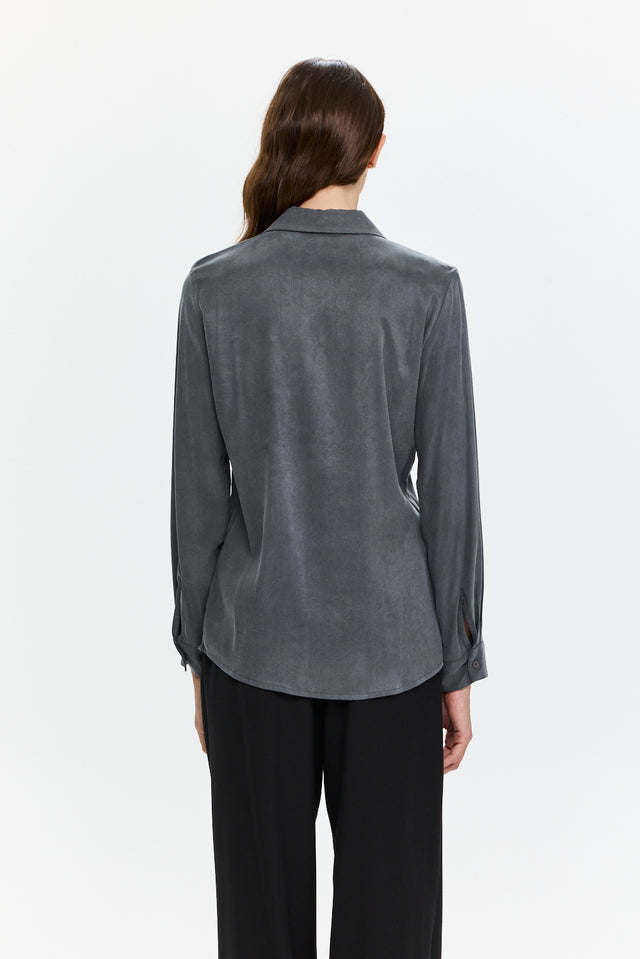 Cupro Blouse Grey