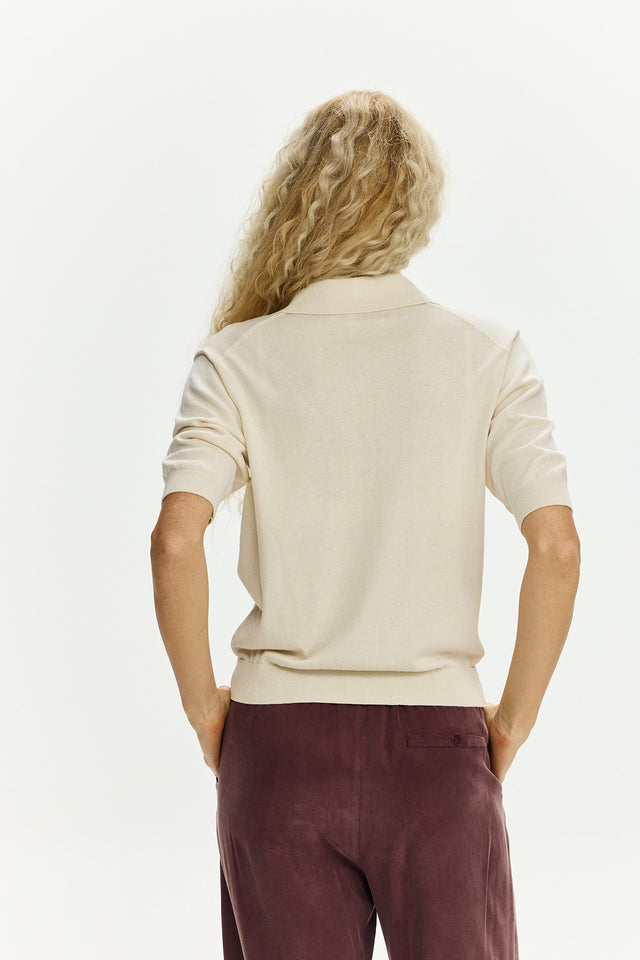 Short Sleeve Polo Cream