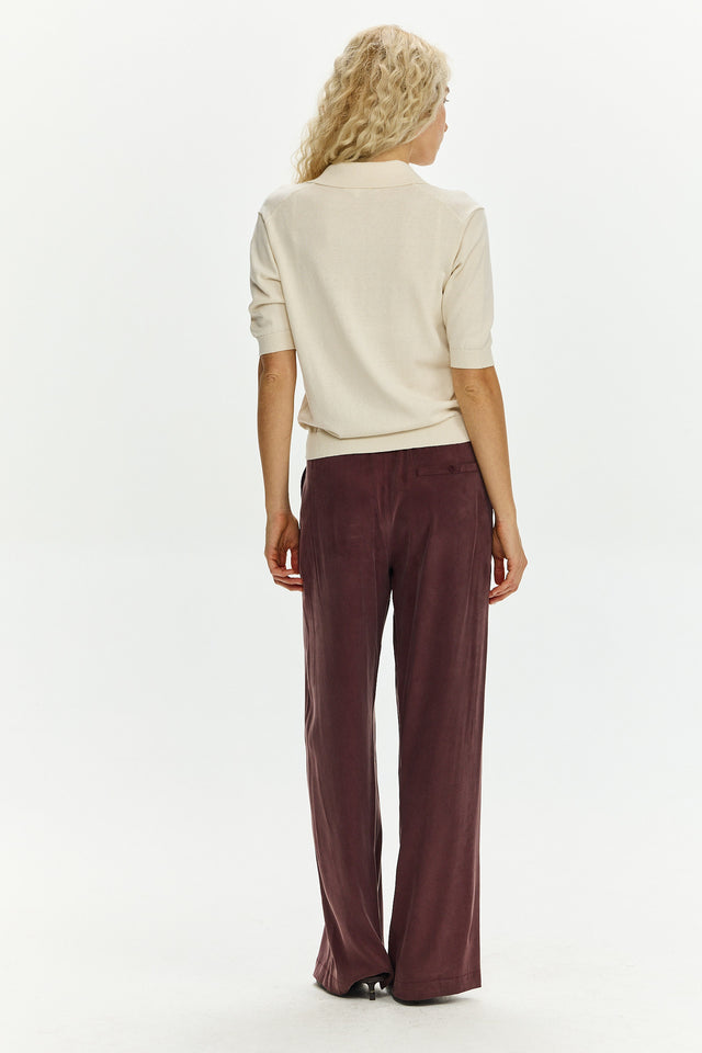 Alex Cupro Pants Bordeaux