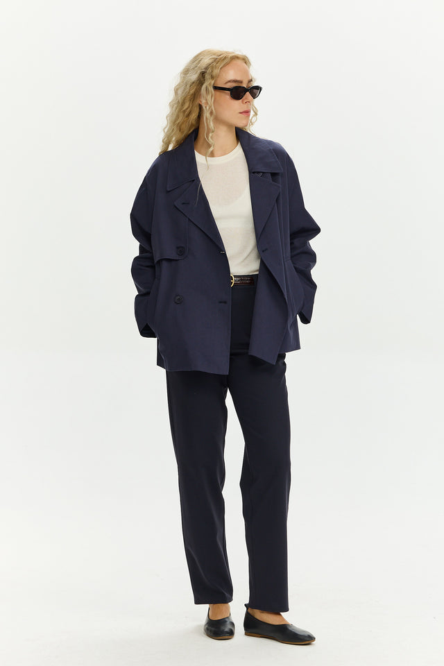 Colette Trench Indigo Blue