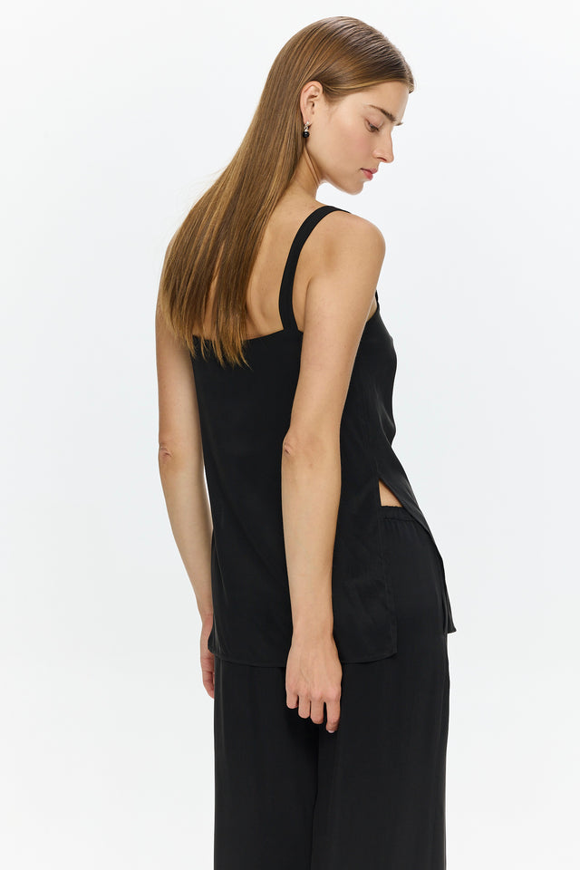 Margot Cupro Top Black