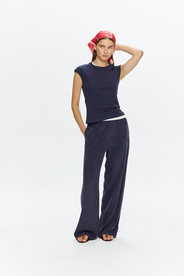 Alex Cupro Pants Navy