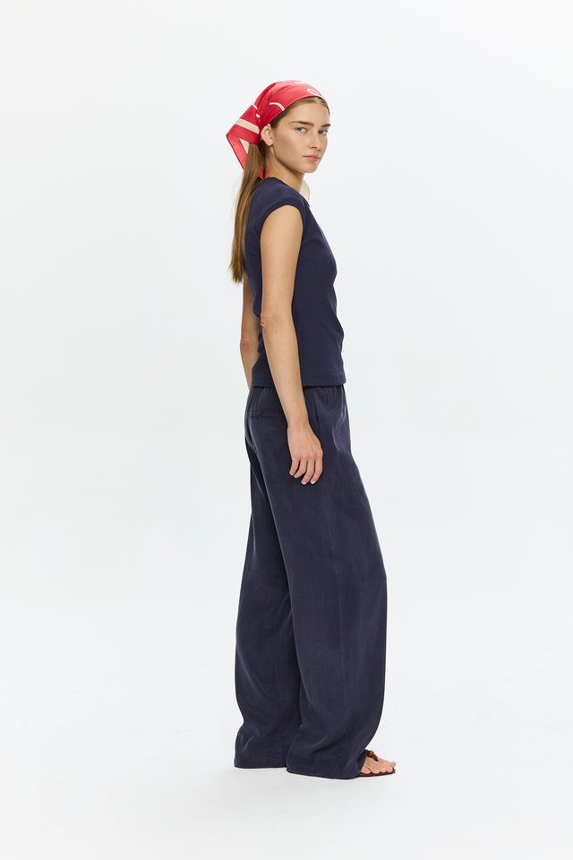 Alex Cupro Pants Navy
