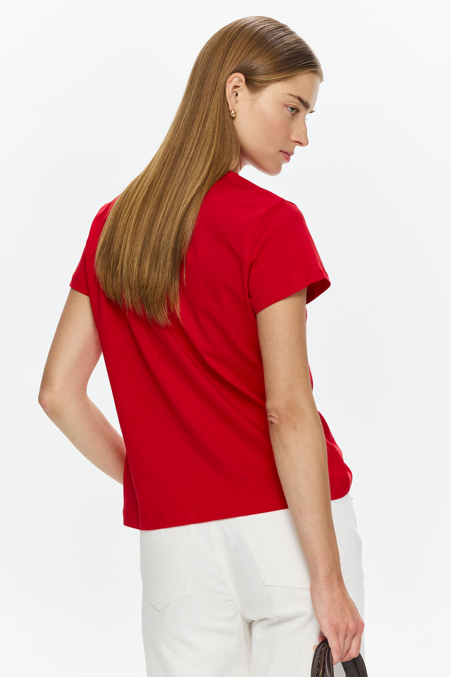 Tres Fitted T Red