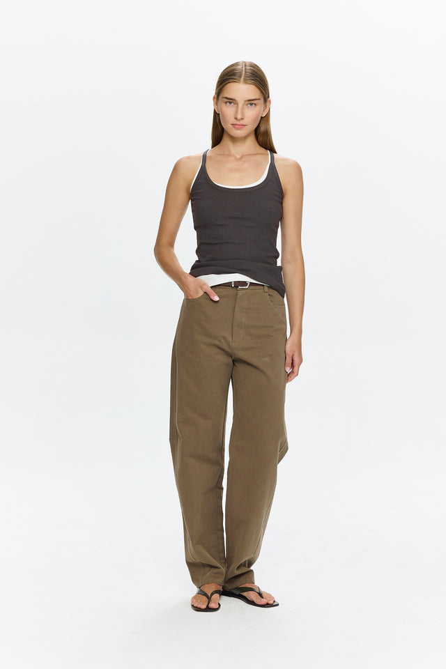 Pre-order: Lin Scop-neck Top Grey