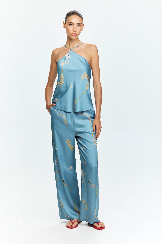 Alex Pants Printed Light Blue