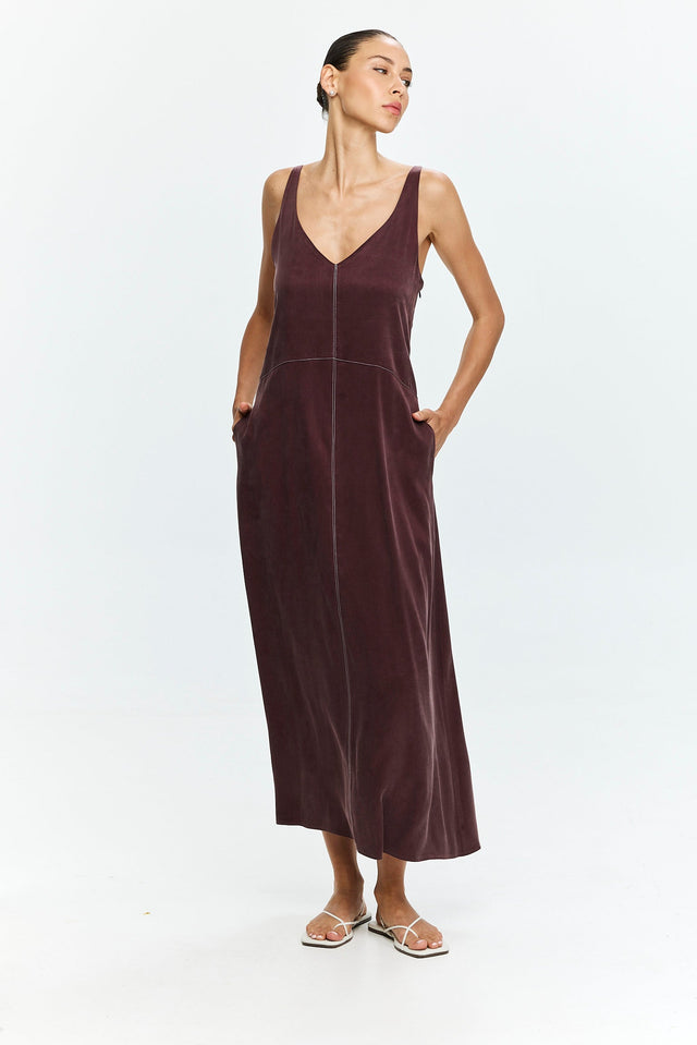 Kate Cupro Dress Bordeoux