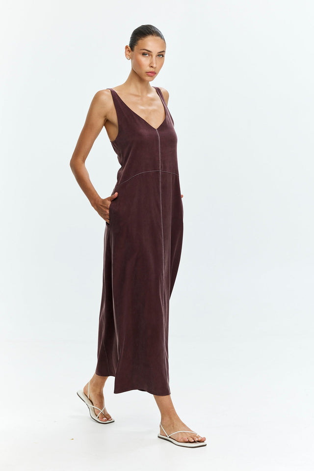 Kate Cupro Dress Bordeoux