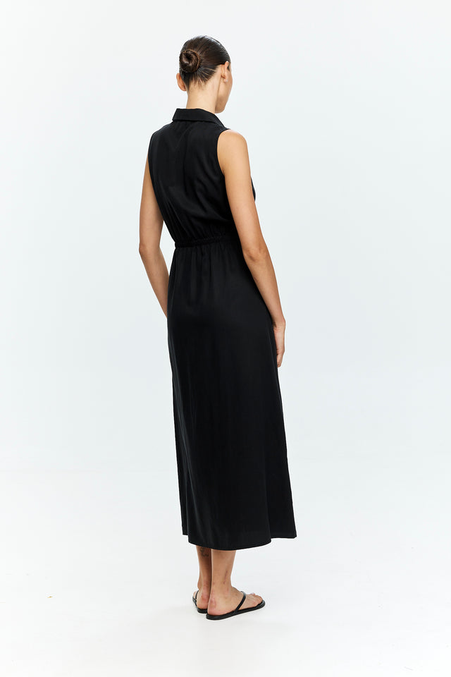 Sean Tie Dress Black