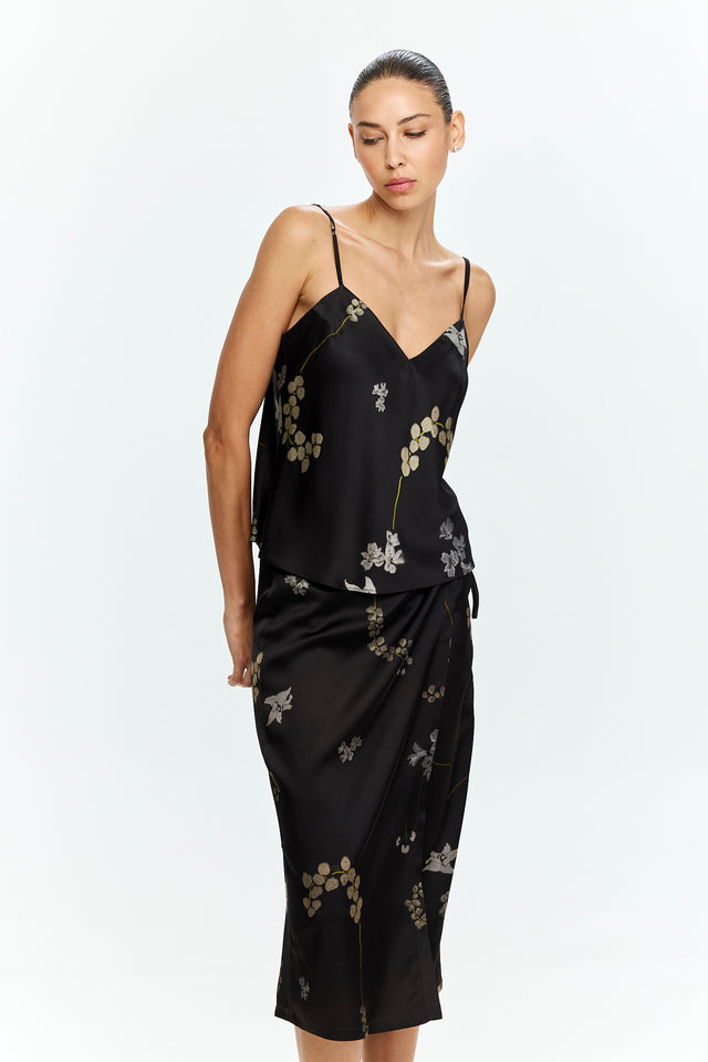 Printed Slip top Brown