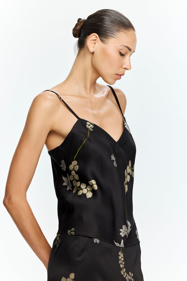 Printed Slip top Brown