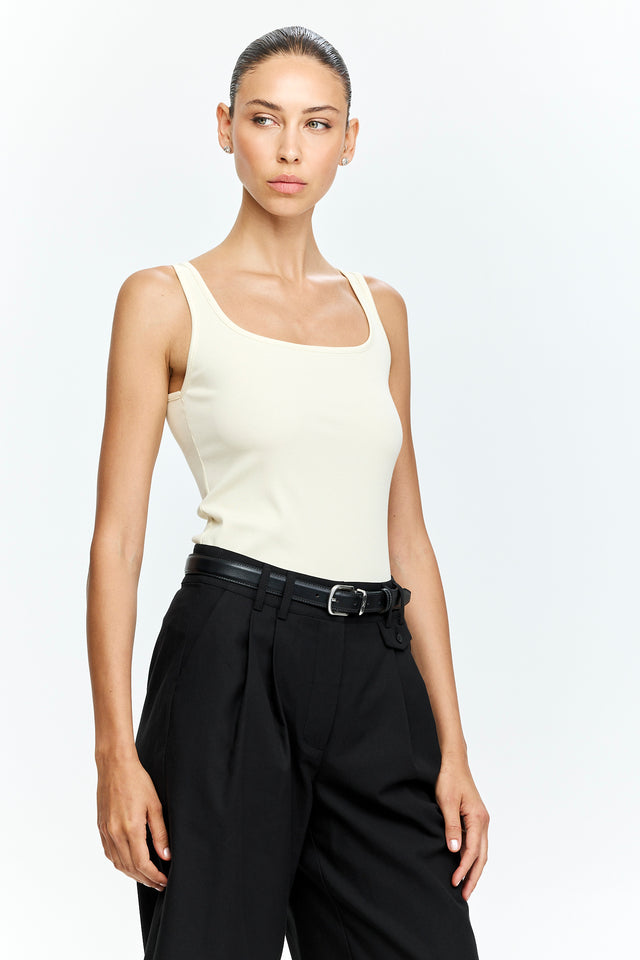 Chloe Tank Top Butter Yellow