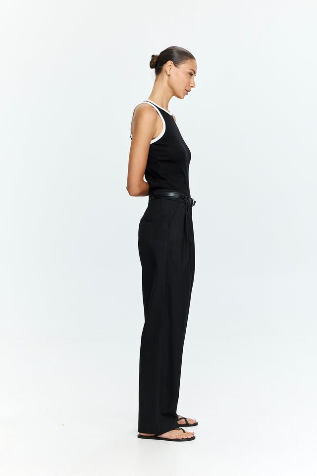Noah Semi Tailored Pants Black