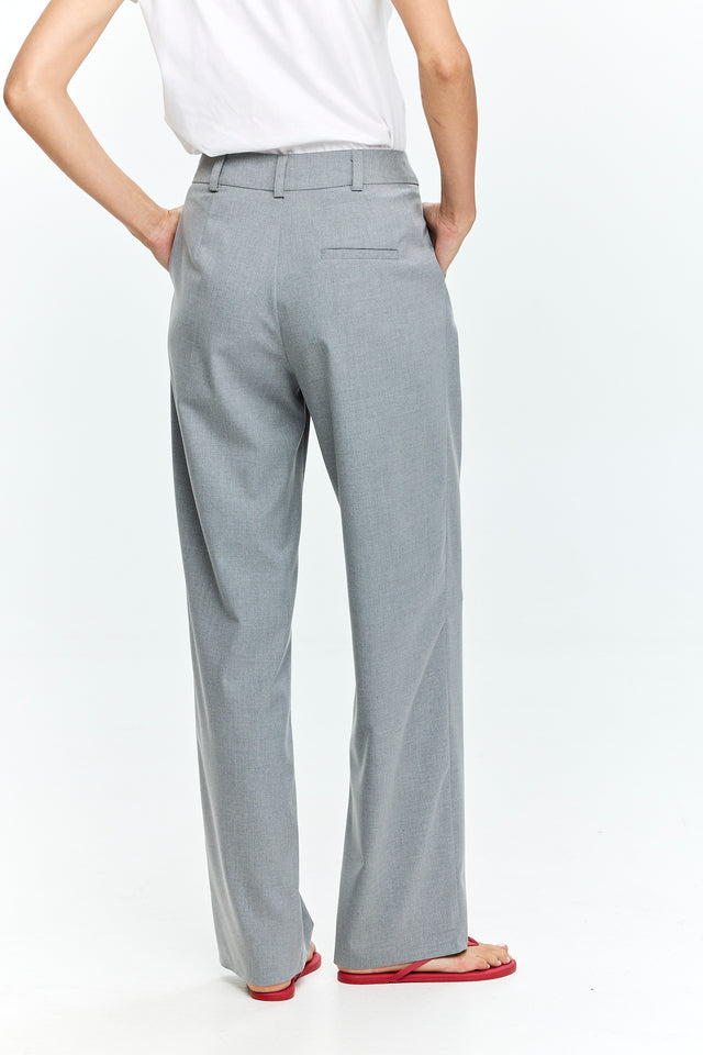 Noah Semi Tailored Pants Grey Melange