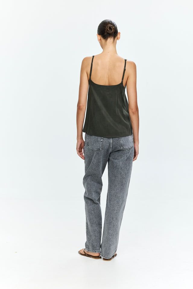 Erin Top Cupro Olive