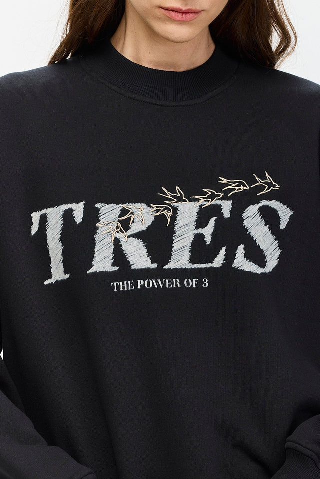 Birds Sweatshirt Black